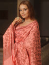 Banarasee Cotton Salwar Kameez Fabric With Dupatta & Resham Work-Peach
