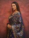 Banarasee Cotton Silk Resham Work Salwar Kameez Fabric With Dupatta-Blue