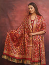 Banarasee Cotton Silk Resham Work Salwar Kameez Fabric With Dupatta-Maroon