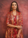 Banarasee Cotton Silk Resham Work Salwar Kameez Fabric With Dupatta-Maroon