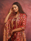 Banarasee Cotton Silk Resham Work Salwar Kameez Fabric With Dupatta-Maroon