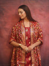 Banarasee Cotton Silk Resham Work Salwar Kameez Fabric With Dupatta-Maroon