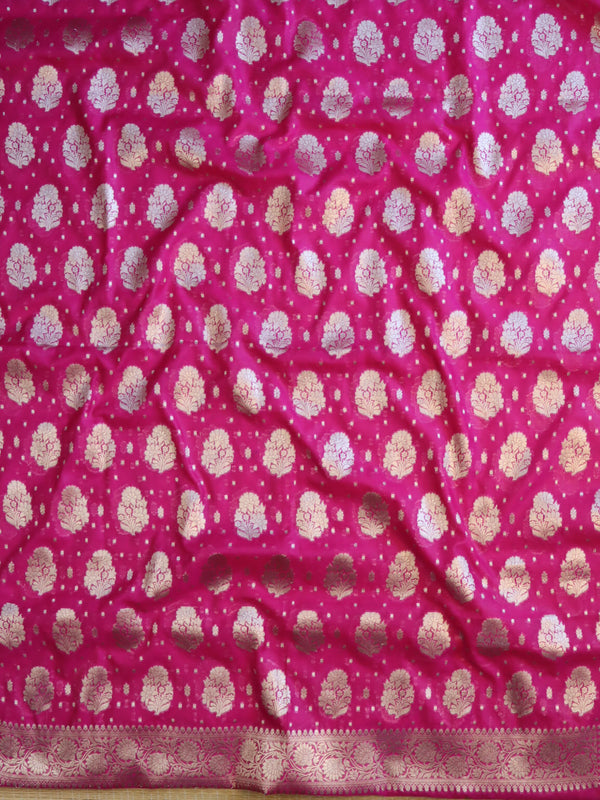 Banarasee Georgette Salwar Kameez Fabric With Dupatta Set-Pink
