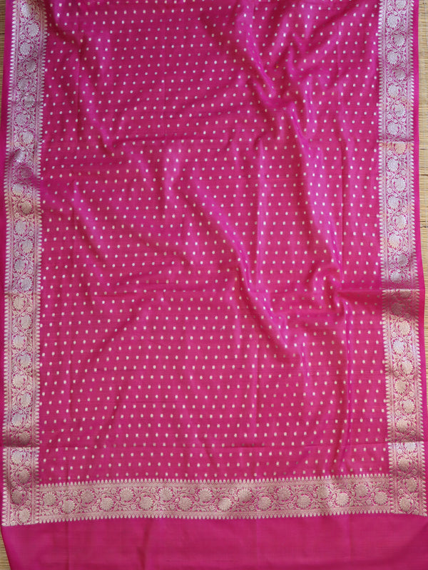 Banarasee Georgette Salwar Kameez Fabric With Dupatta Set-Pink