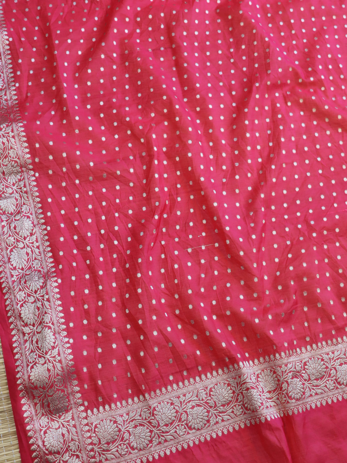 Banarasee Georgette Salwar Kameez Fabric With Dupatta Set-Red