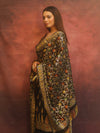 Banarasee Cotton Silk Resham Work Salwar Kameez Fabric With Dupatta-Black