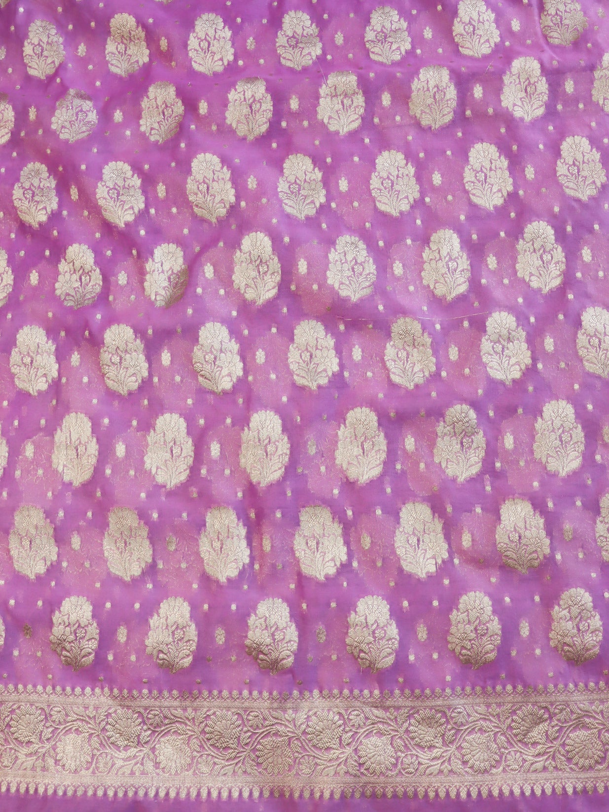 Banarasee Georgette Salwar Kameez Fabric With Dupatta Set-Lavender