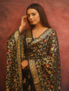 Banarasee Cotton Silk Resham Work Salwar Kameez Fabric With Dupatta-Black