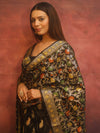 Banarasee Cotton Silk Resham Work Salwar Kameez Fabric With Dupatta-Black
