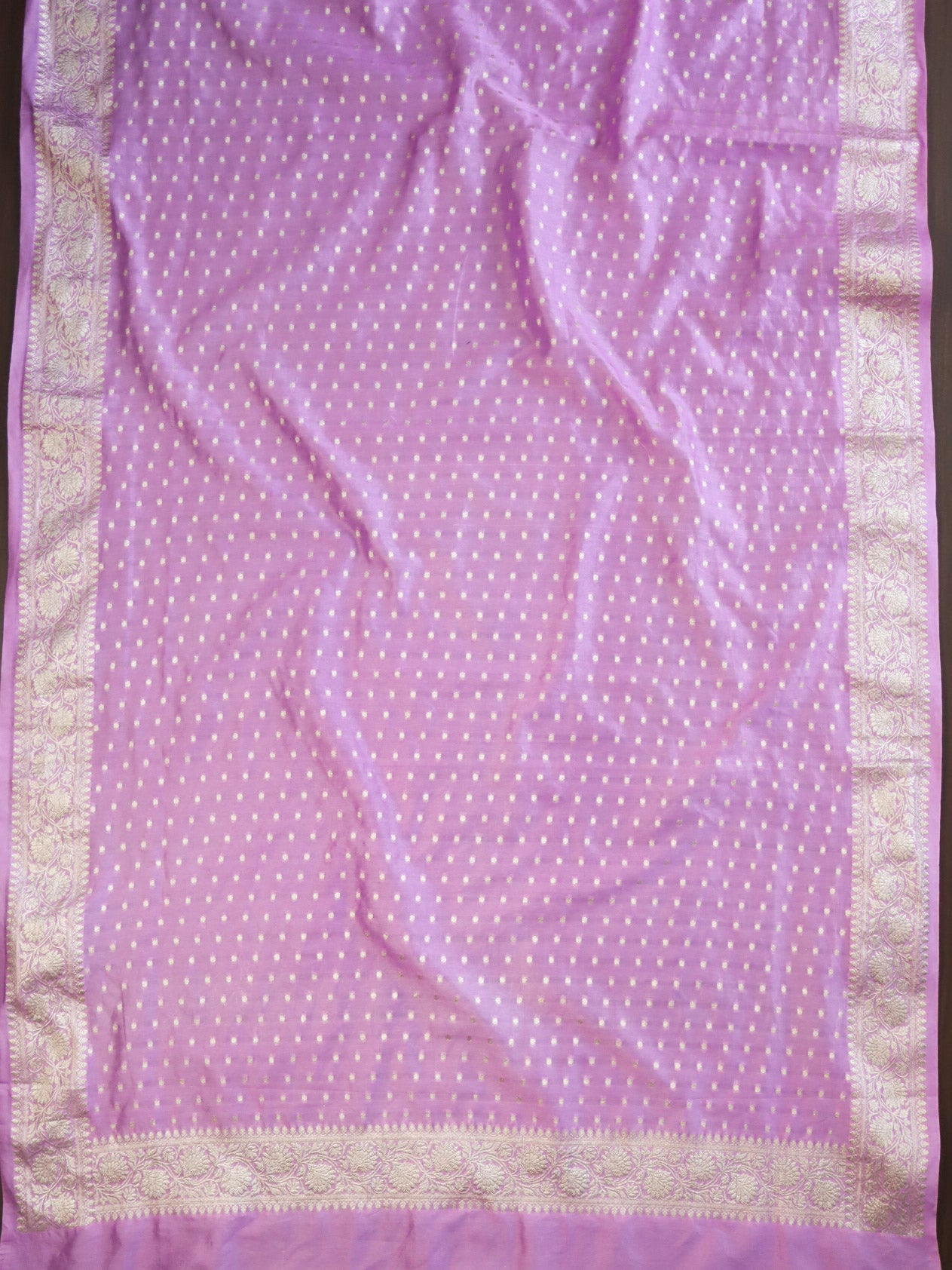 Banarasee Georgette Salwar Kameez Fabric With Dupatta Set-Lavender