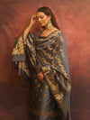 Banarasee Semi-Silk Salwar Kameez Fabric With Dupatta Set-Grey