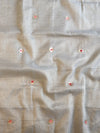 Kota Doria Gottapatti Work Salwar Kameez With Dupatta Set-Grey