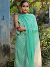 Banarasee Muslin Silk Kurta Pants With Chiffon Dupatta Suit Set-Green