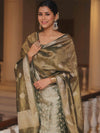 Banarasee Tissue Silk Salwar Kameez Fabric With Dupatta-Green