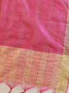 Banarasee Cotton Silk Salwar Kameez Ghichha Buti Fabric & Dupatta-Blue & Pink