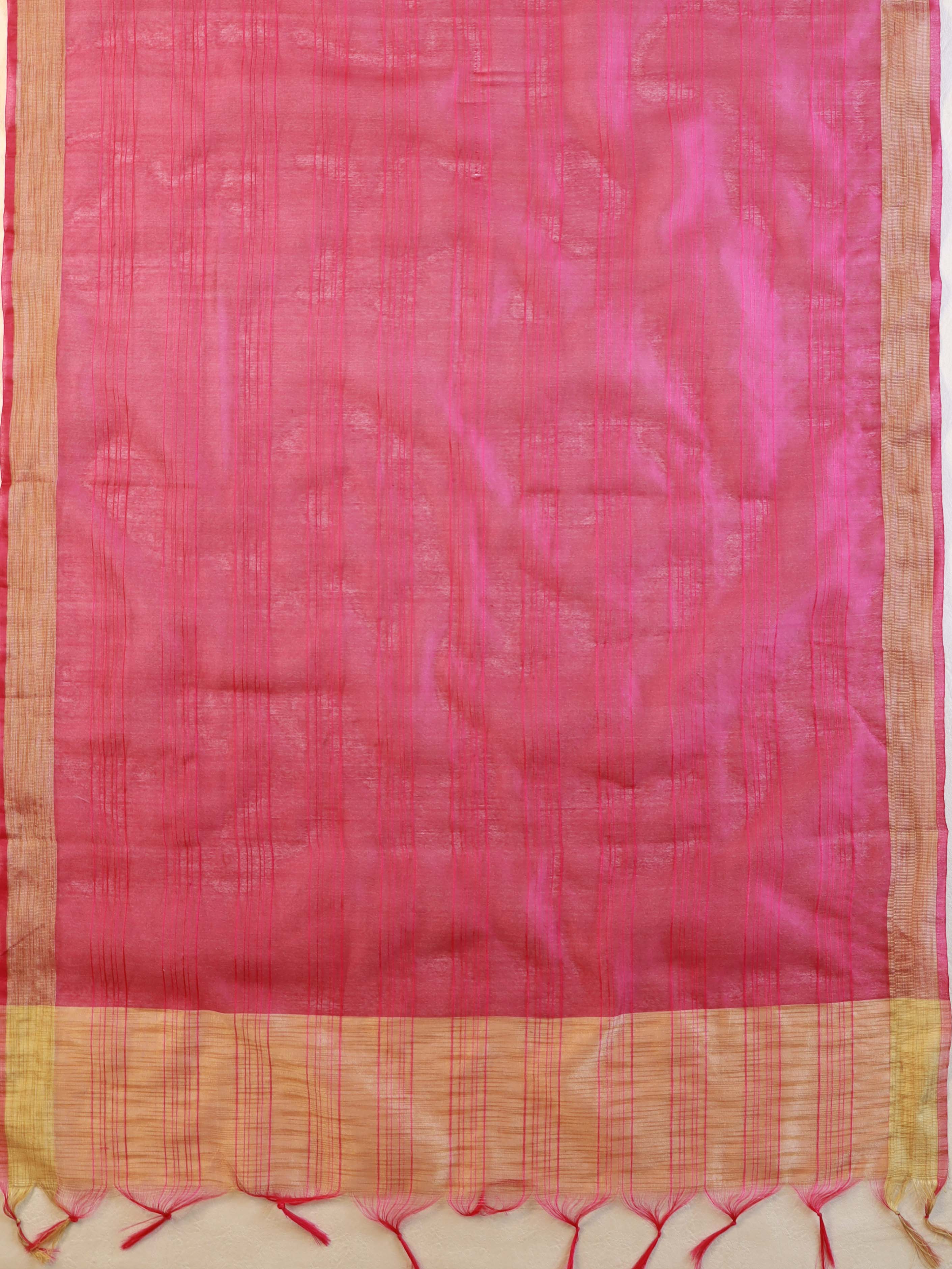 Banarasee Cotton Silk Salwar Kameez Ghichha Buti Fabric & Dupatta-Blue & Pink