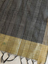 Banarasee Cotton Silk Salwar Kameez Ghichha Buti Fabric & Dupatta-Yellow & Black