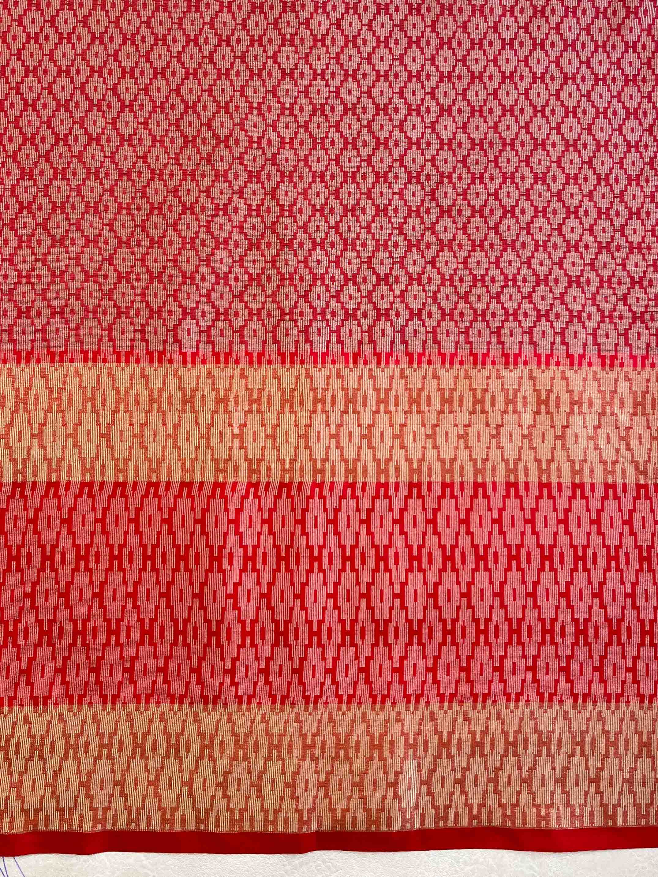 Banarasee Cotton Silk Floral Buta Ikkat Weaving Saree-Black