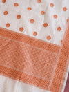 Banarasee Cotton Resham Work Dupatta-White