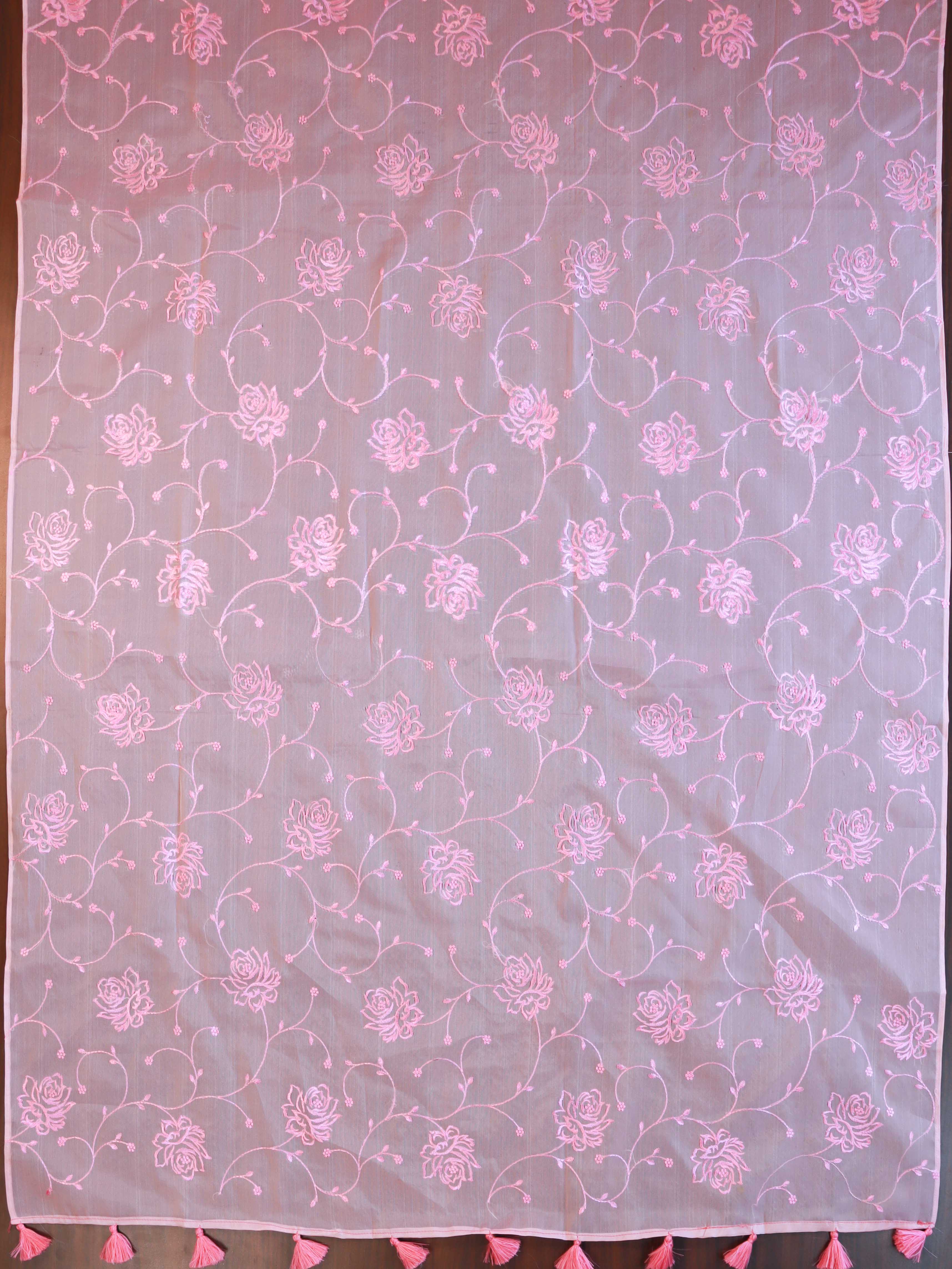 Banarasee Brocade Salwar Kameez Fabric With Embroidered Dupatta-Pink
