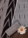 Bhagalpur Ikkat Cotton Kameez With Dupatta & Bottom-Grey
