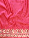 Banarasee Handwoven Jaal Design Organza Tissue Saree With Silk Embroidered Blouse-Multicolor