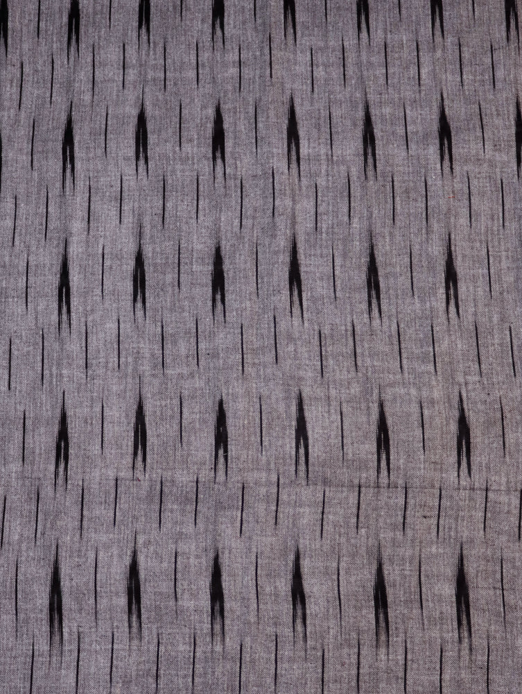 Bhagalpur Ikkat Cotton Kameez With Dupatta & Bottom-Grey