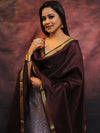 Banarasee Brocade Work Salwar Kameez Fabric & Plain Dupatta-Lavender & Wine