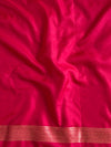 Banarasee Semi-Katan Zari Buta Saree-Pink