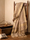 Banarasee Handloom Checks Pattern Tissue Dupatta-Gold