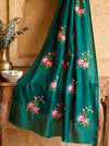 Banarasee Resham Embroidered Chanderi Salwar Kameez With Organza Dupatta Set-Green