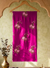 Banarasee Resham Embroidered Chanderi Salwar Kameez With Organza Dupatta Set-Magenta