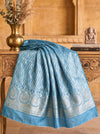 Banarasee Cotton Silk Zari Work Salwar Kameez Fabric With Dupatta Set-Light Blue
