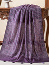 Banarasee Semi-Silk Resham Weaving Salwar Kameez Fabric With Dupatta Set-Purple