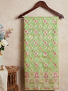 Banarasee Cotton Resham Work Salwar Kameez Fabric With Dupatta Set-Light Green