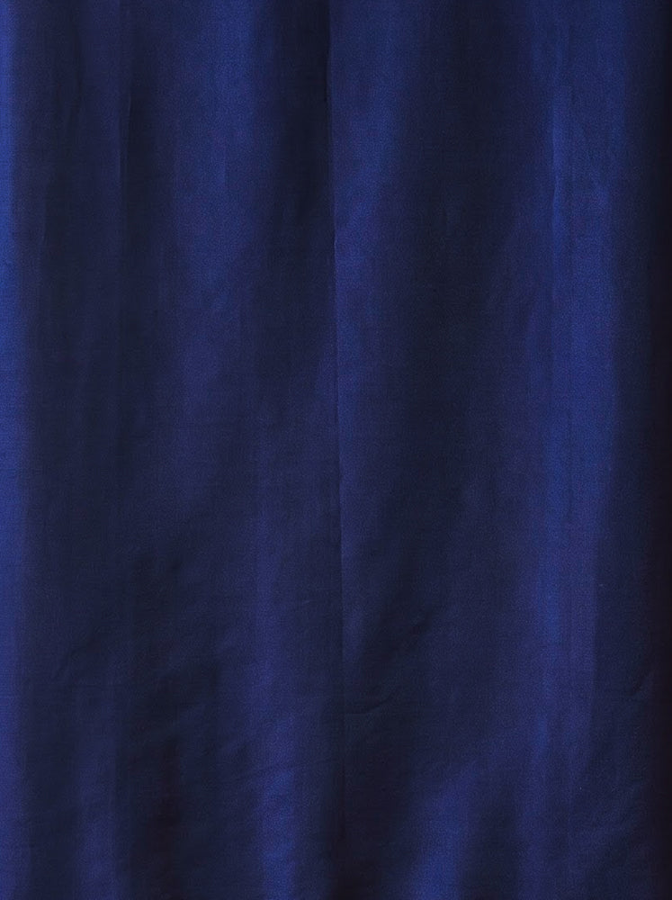 Banarasee Semi Katan Zari Work Salwar Kameez Fabric With Dupatta Set-Navy Blue