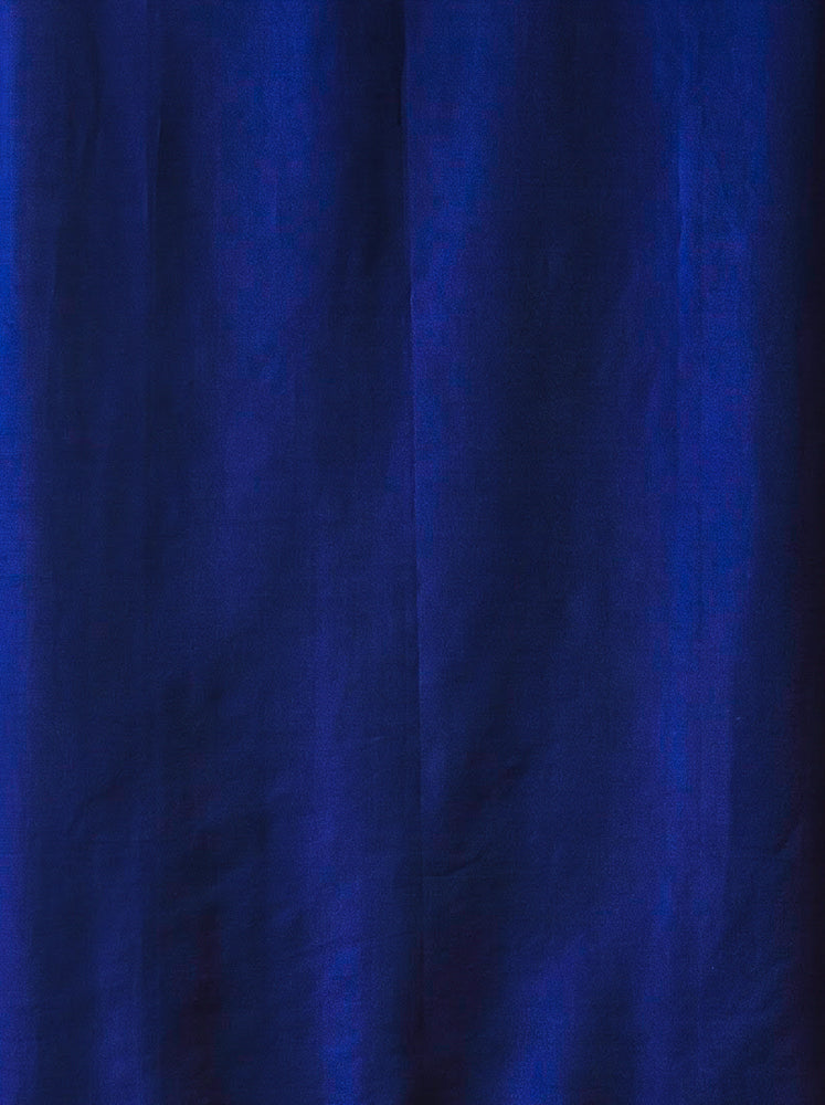 Banarasee Semi Katan Zari Work Salwar Kameez Fabric With Dupatta Set-Navy Blue