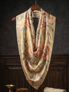 Banarasee Handloom Hand Painted Tissue Dupatta-Gold