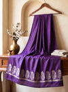 Banarasee Semi Katan Zari Work Salwar Kameez Fabric With Dupatta Set-Purple