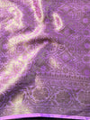 Banarasee Handwoven Semi Silk Plain Saree With Antique Zari Border-Pink