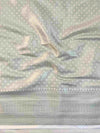 Banarasee Handwoven Tissue Saree With Silver Zari Jaal Design & Border-Silver