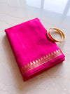 Banarasee Pure Organza Silk Saree With Zari Buti Design-Pink