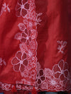 Banarasee Resham Embroidered Chanderi Salwar Kameez With Cutwork Dupatta Set-Red