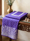 Banarasee Faux Georgette Zari Work Salwar Kameez Fabric With Dupatta Set-Violet