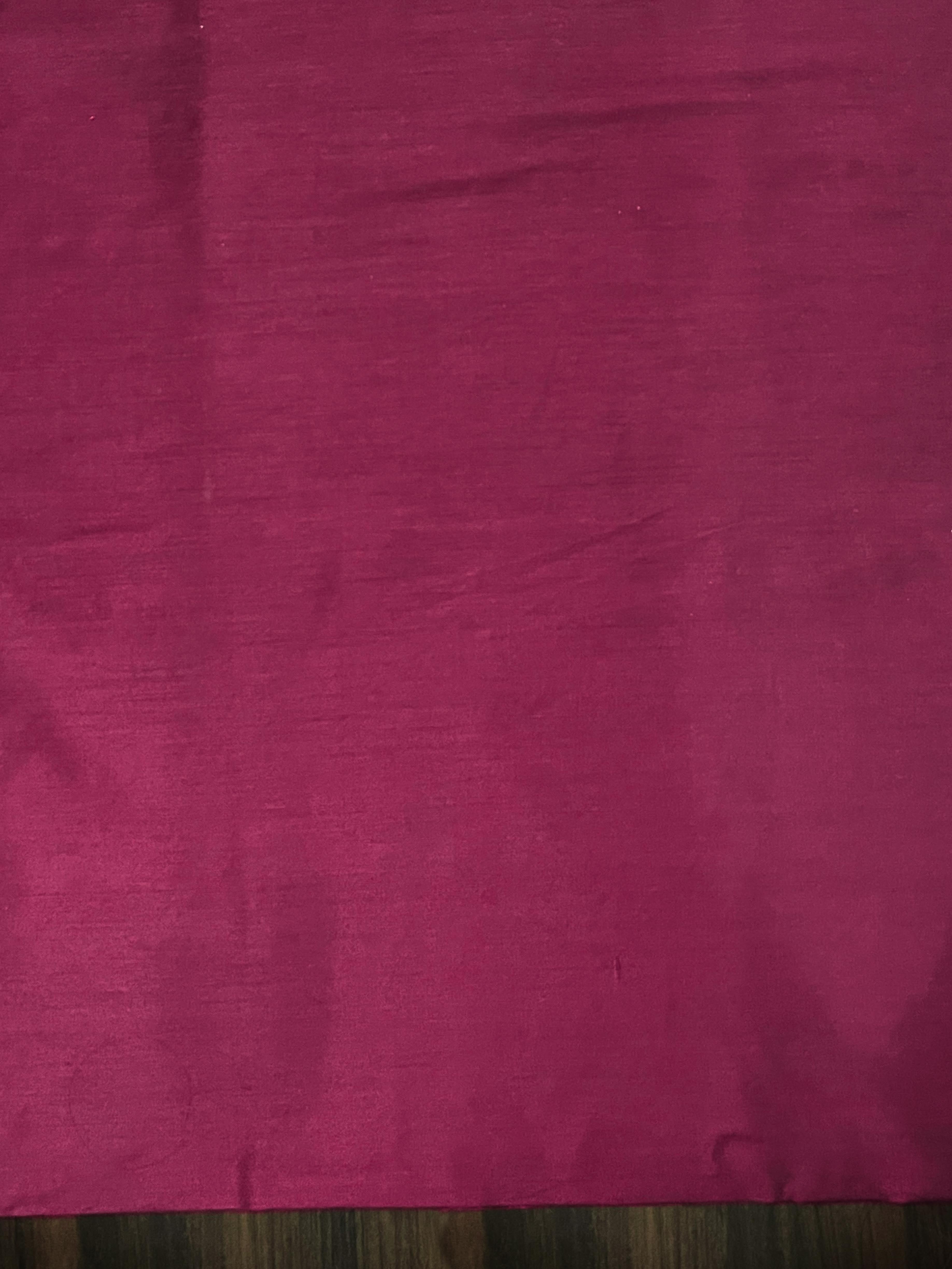 Banarasee Cotton Silk Resham Work Salwar Kameez Fabric With Dupatta Set-Magenta