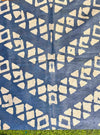 Pure Handloom Khadi Cotton Hand-Dyed Batik Pattern Salwar Kameez Dupatta Set-Dark Mustard & Blue