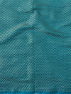 Banarasee Semi Silk Zari Buti Saree With Contrast Border-Pink & Blue