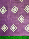 Pure Handloom Khadi Cotton Hand-Dyed Batik Pattern Salwar Kameez Dupatta Set-Violet & Mustard Yellow