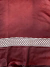 Banarasee Handloom Mashru Silk Saree With Tanchoi Work & Lace Border-Deep Maroon