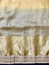 Banarasee Tissue Hand Embroidered Mirror Work Saree With Ghungroo Work & Embroidered Pallu-Multicolor